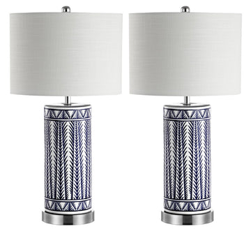 Sulka 27" Ceramic/Iron Contemporary USB Charging LED Table Lamp - JONATHAN Y